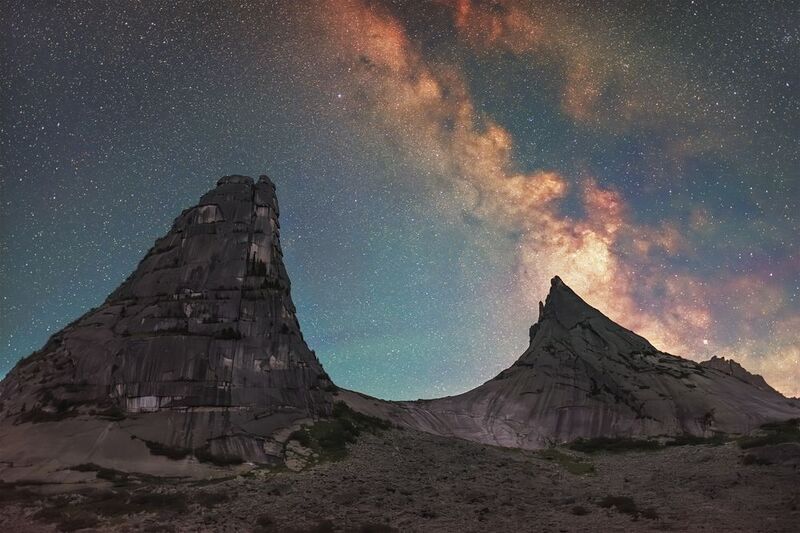 астрофото, астрофотография, ночь, астрономия, астропейзаж, млечный путь, звезды, ночное небо, night, nightphotography, stars, milkyway, longexposure, ергаки, сибирь Млечный путь над Параболой фото превью