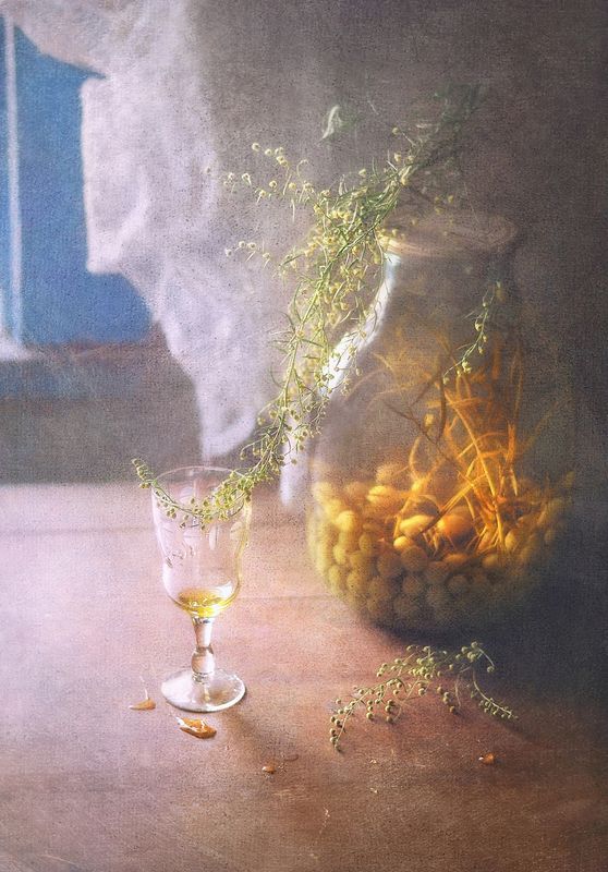 натюрморт, лето, плоды, июль, ягоды, компот, крыжовник  Солнечный компот  фото превью