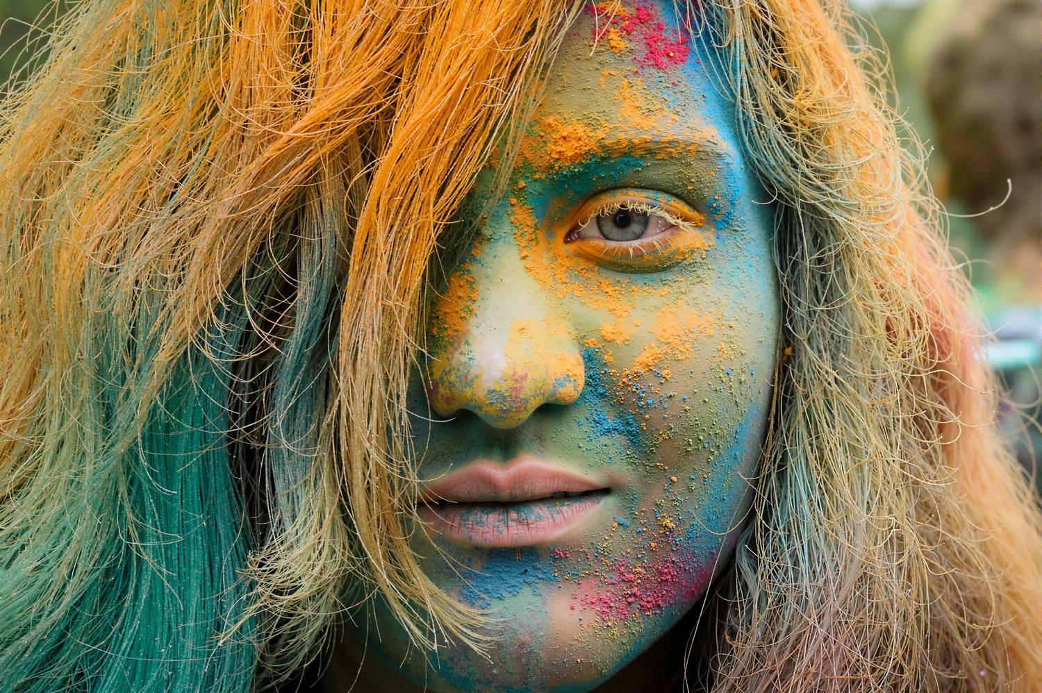 лица, лица прохожих, портрет, жанровый портрет, девушка, фестиваль красок, краски холли, faces, faces of passers-by, portrait, genre portrait, girl, festival of paints, holly paints,, Лидия Киприч