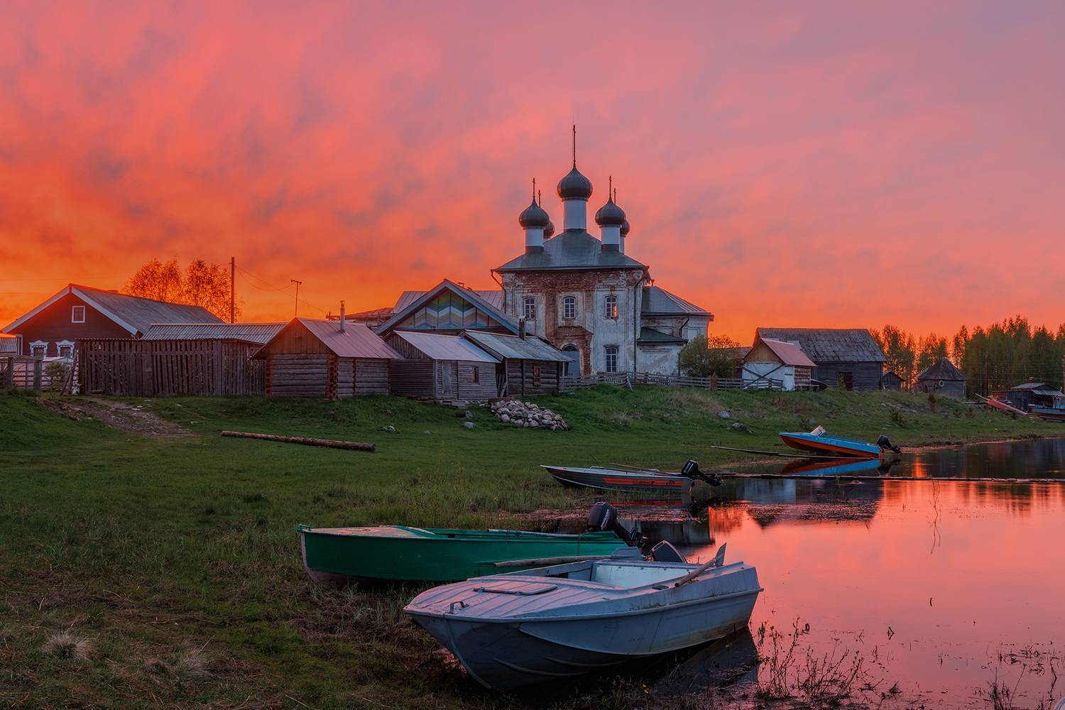 вершинина, закат, север, кенозерье, пейзаж, Морозов Сергей