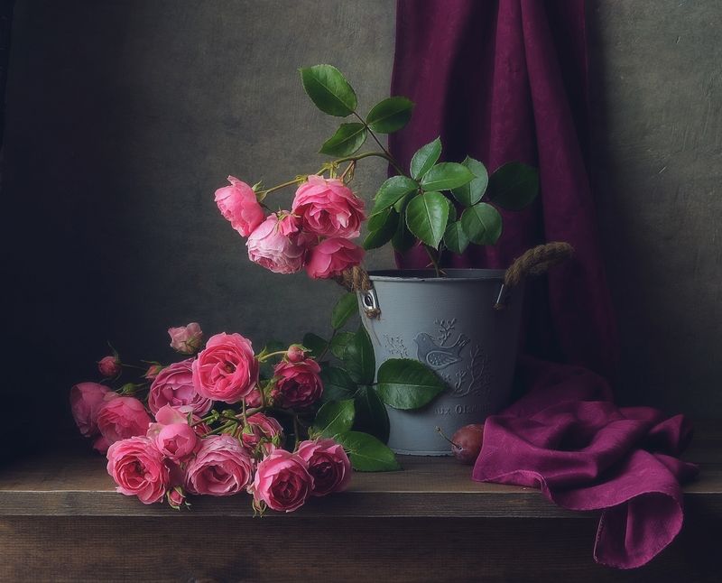 натюрморт,цветы,лето,розы,букет розы... фото превью