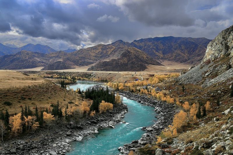 кордон Кур-Кечу - осенняя Катунь фото превью