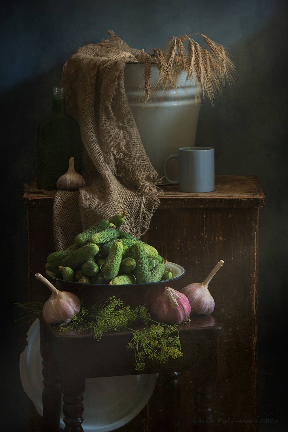 кострома, огурцы, натюрморт, Елена Рубинская
