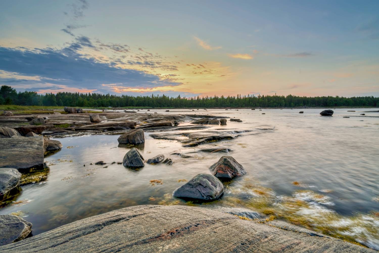заря скала валун камень отлив, Igor Shishpanov
