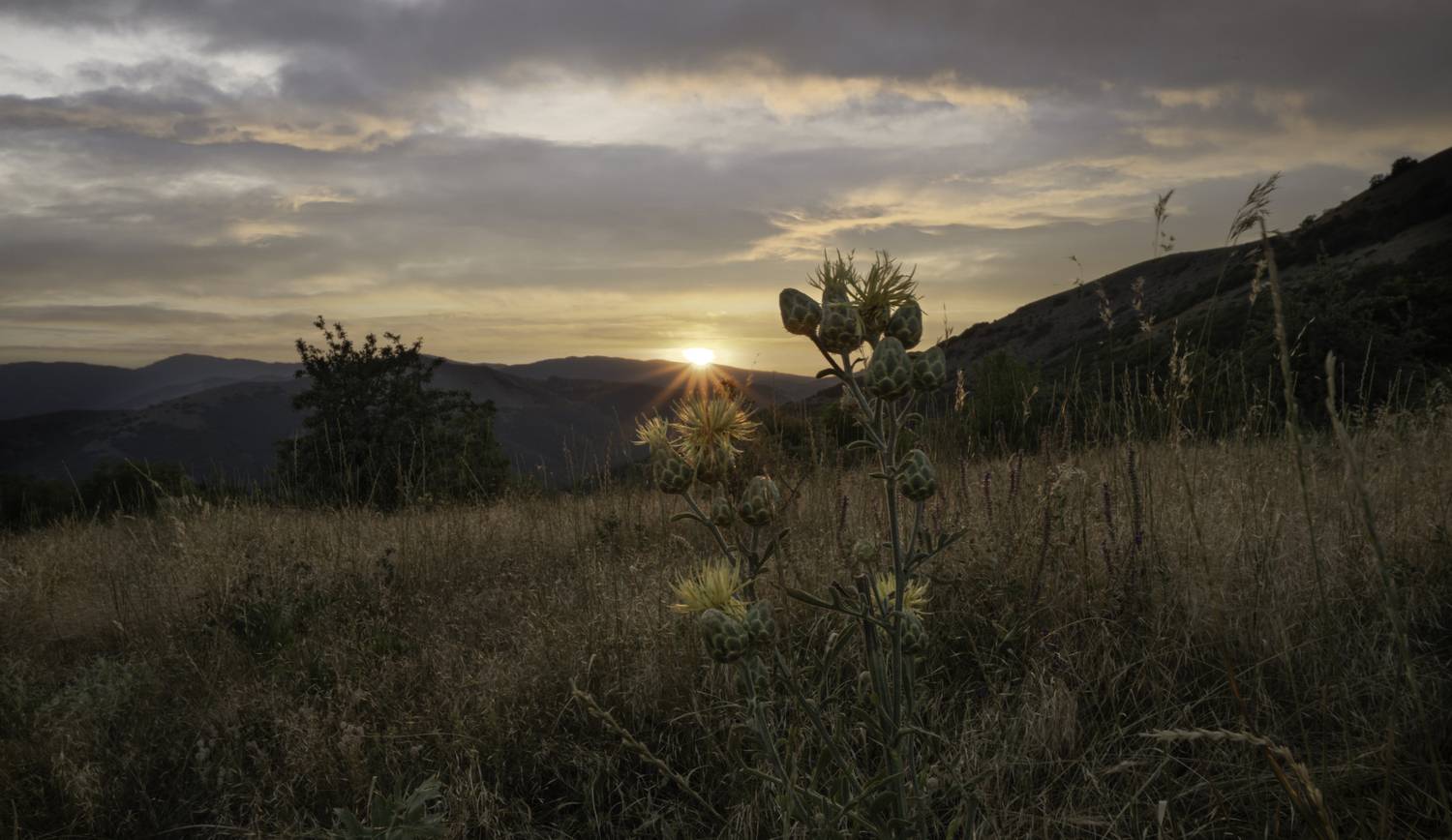 Россия, Крым, Судак, Междуречье, хребет Орта-Сырт, закат, Гаврилов Юрий