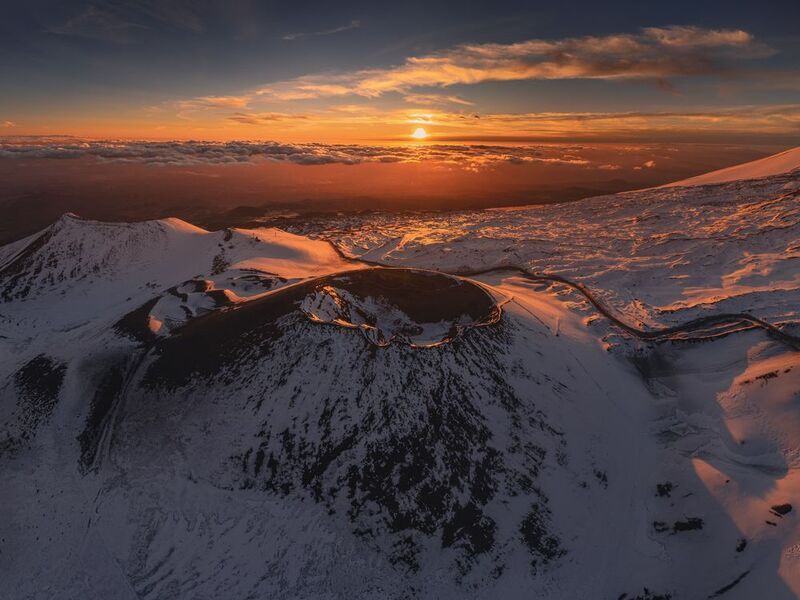 Etna sunset фото превью