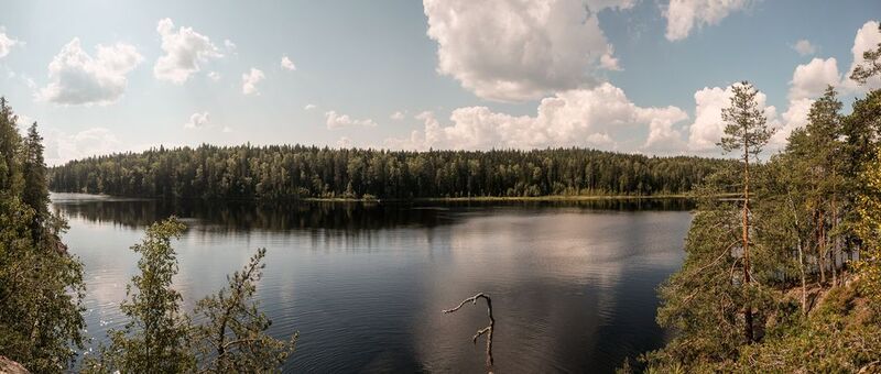 озеро, треугольное Панорамная фото превью