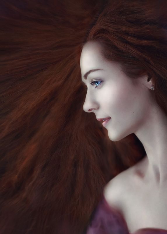 портрет, женский портрет, рыжая, взгляд *** фото превью