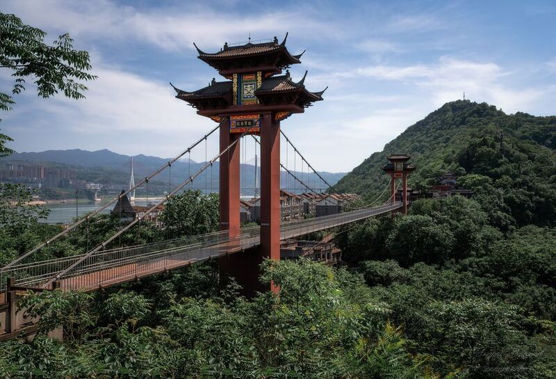 городской пейзаж, мосты, Фэнду, Китай Мост в городе Фэнду, Китай фото превью