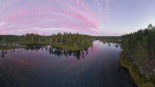 Рассвет на Моренных озерах