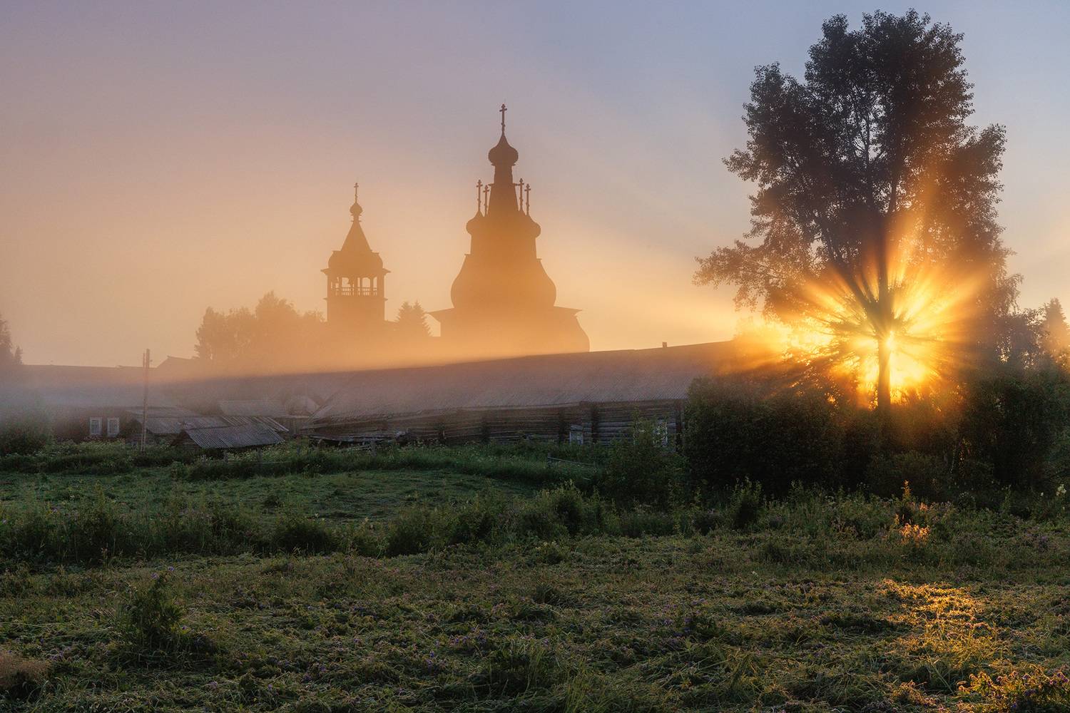 кимжа, рассвет, церковь, Морозов Сергей
