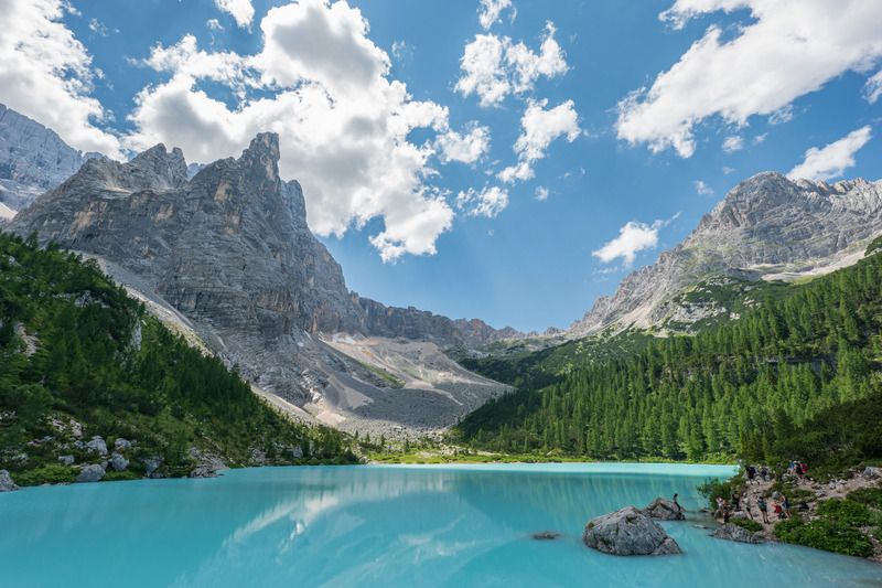 lago di sorapis, dolomites, italy, south tyrol Lago di Sorapis фото превью