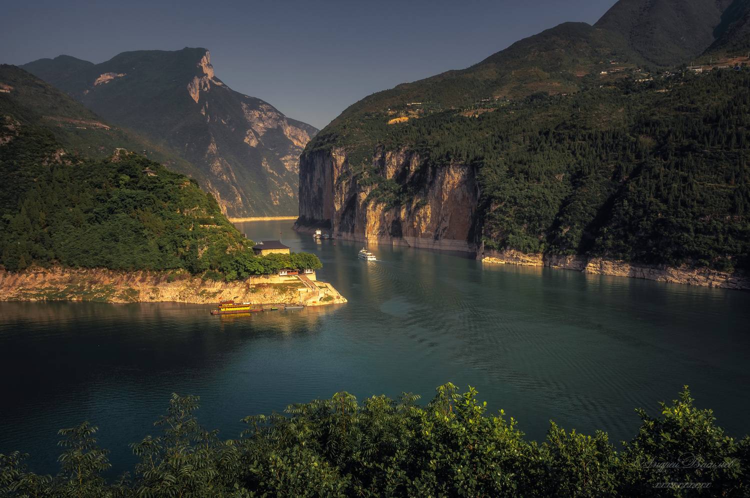 пейзаж, реки Китая, река Янцзы, Янцзы, Китай, Васильев Андрей