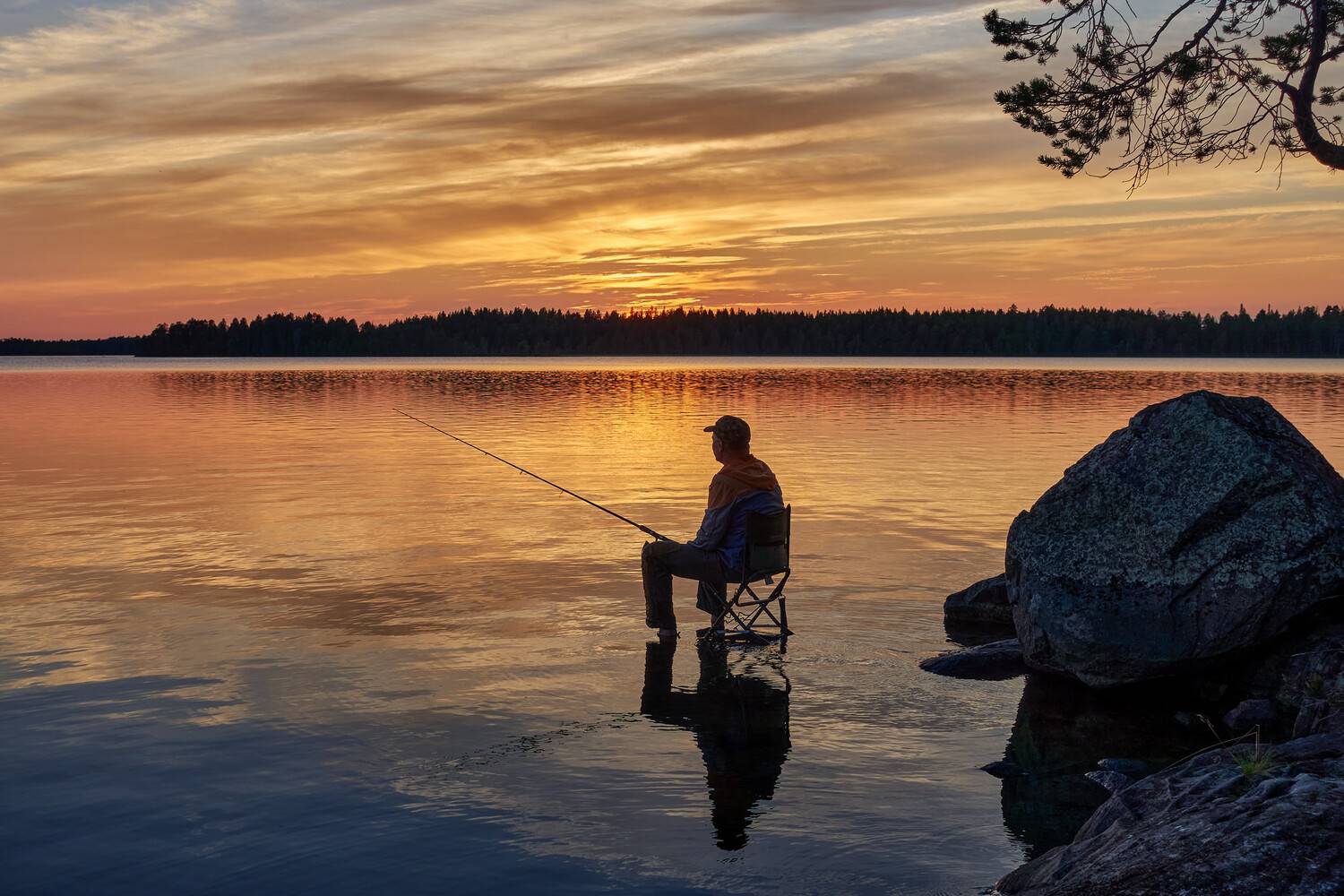 карелия, озеро кереть, закат, рыбалка, Медведев Александр