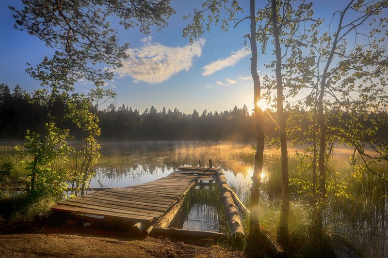 Закат на Клюквенном озере фото превью