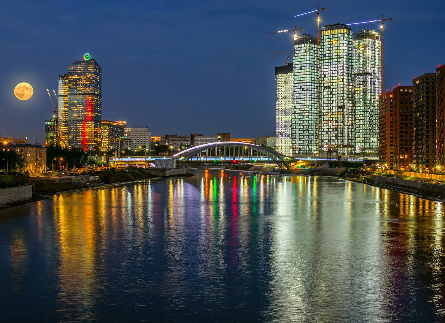 москва, река, вечер,, Виктор Климкин