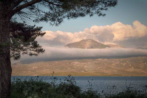 Shavnabada Volcano Over Tabatskuri Lake