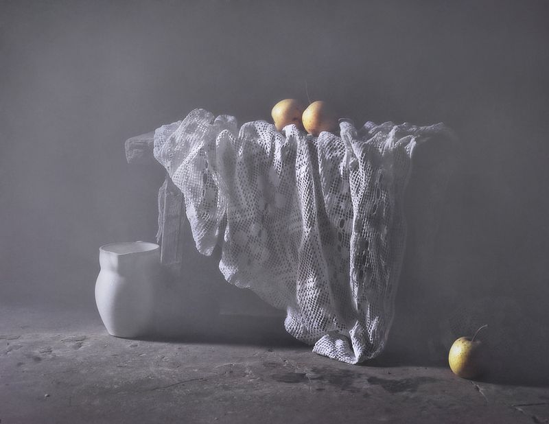 натюрморт, лето, август, груши, утро, still life Медовый месяц или утро китайской груши фото превью