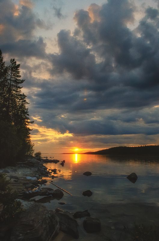 Закат на Верхней Пиренге, Кольский ) фото превью