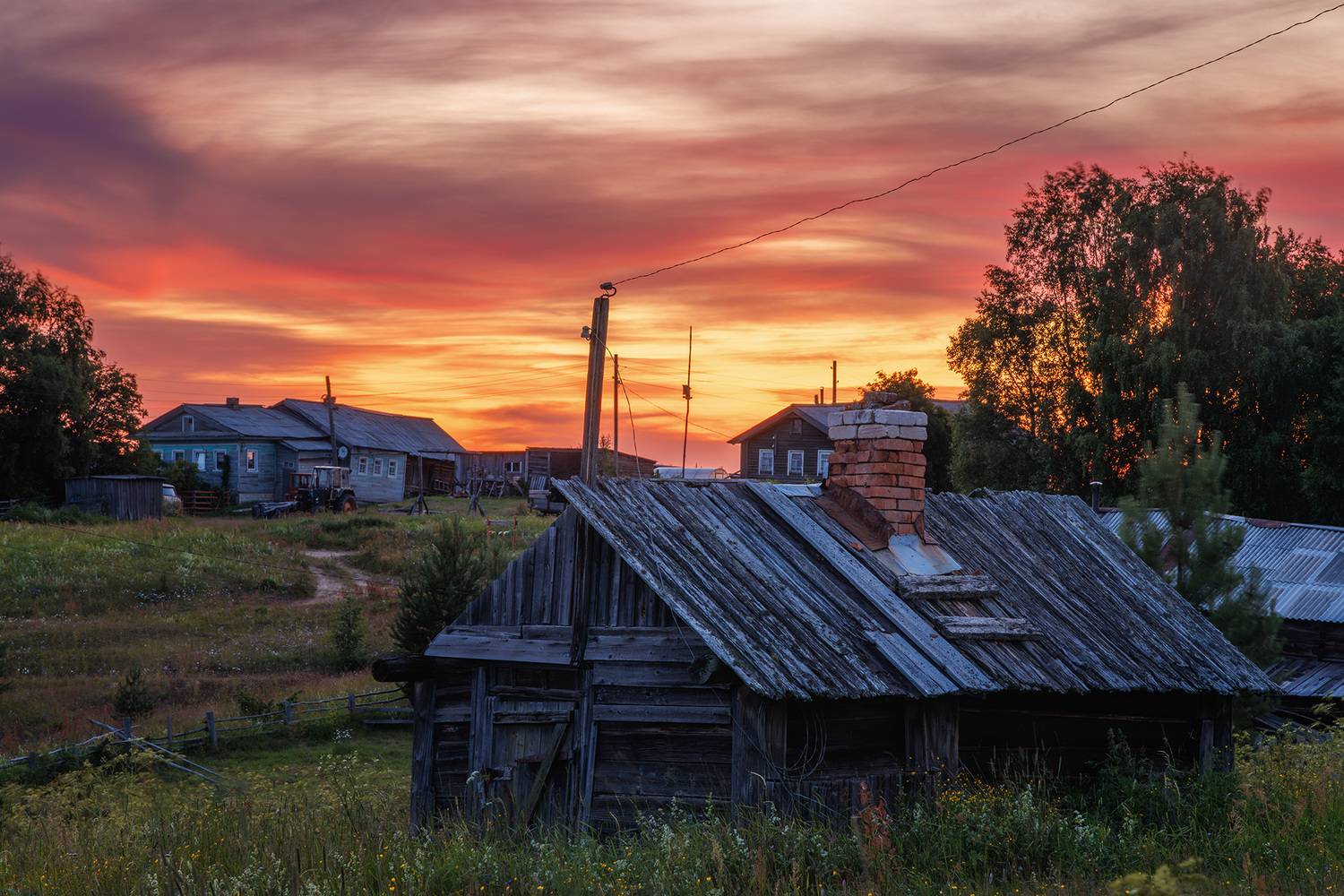 варзогоры, закат, север, Морозов Сергей