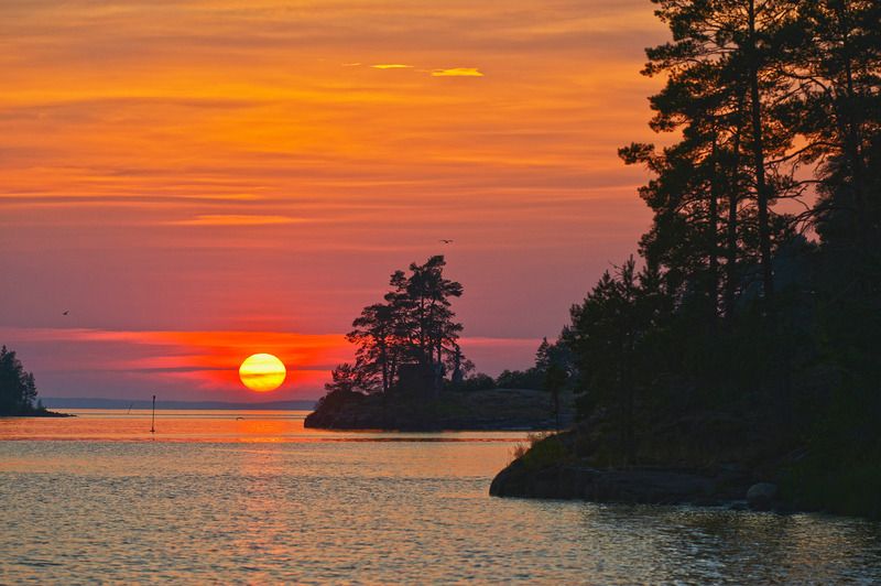 Валаамский закат фото превью