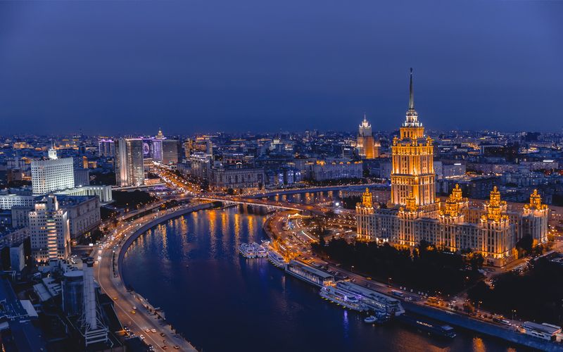 Синий час в Москве фото превью