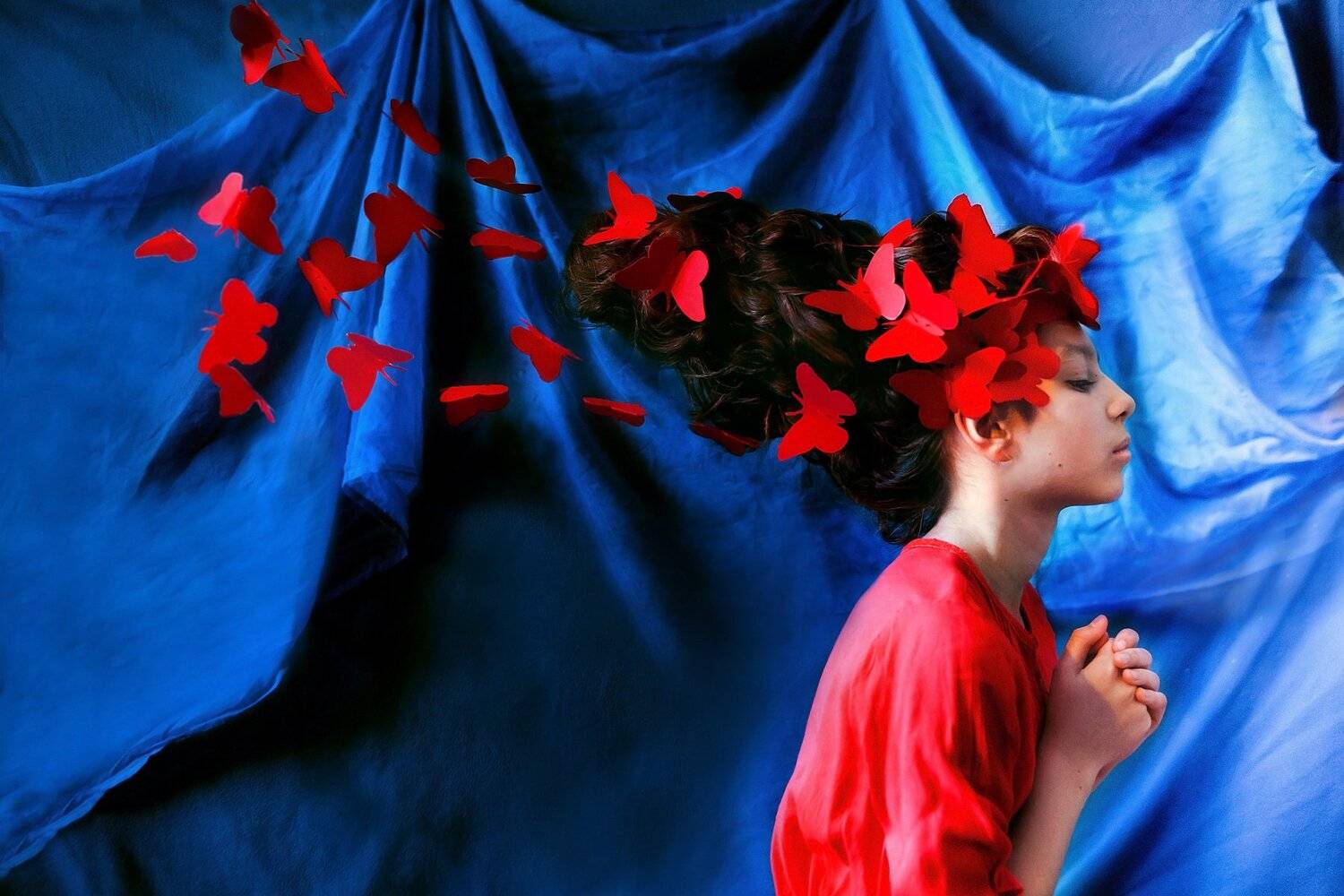 цвет,  дети, бабочка, Ксения