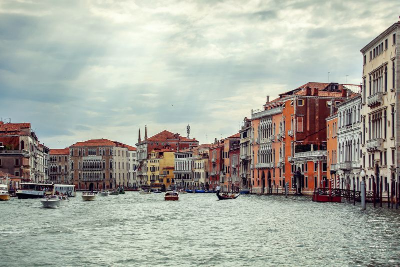 венеция, вода, гандола, город, городской пейзаж, гранд канал, дома, италия Движение-жизнь. Венеция фото превью