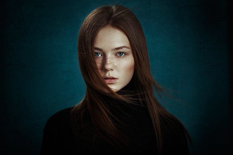 Винтаж, Глаза, Голубые, Девушка, Портрет, Рыжая the wind фото превью