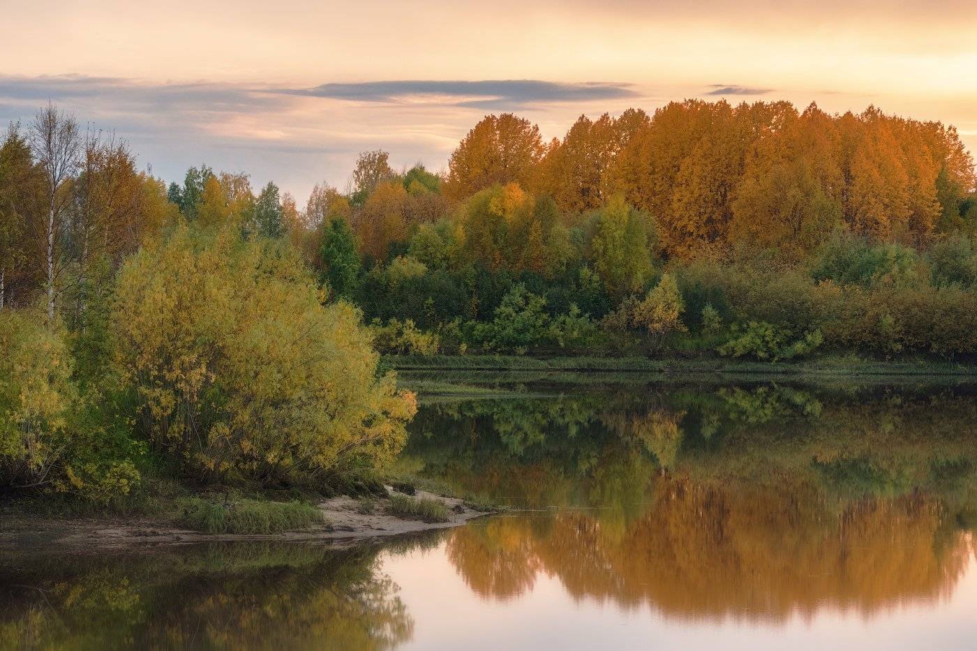 Вечер, Коми, Осень, Печора, Север, Игорь Подобаев