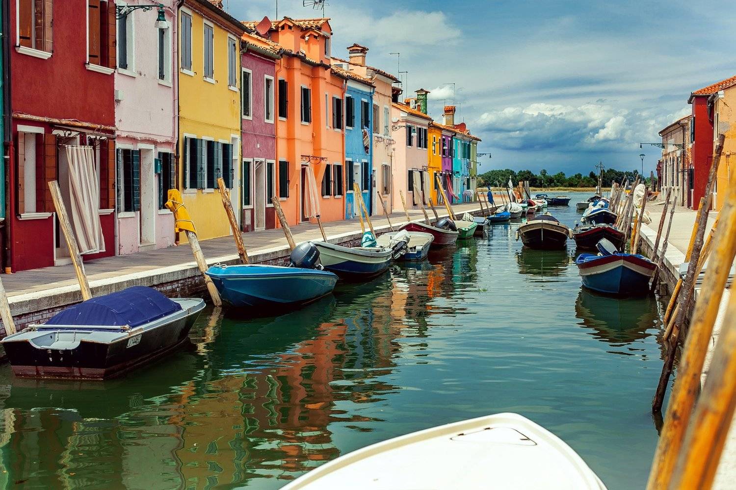 Бурано, Венеция, Дома, Италия, Парковка, Цвета, Дмитрий Галичников