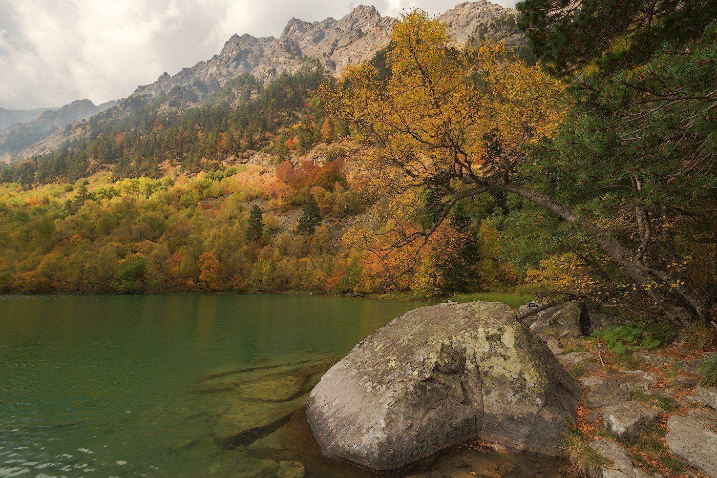 Бадукское, Горы, Западный, Кавказ, Карачаево-черкесия, Озеро, Осень, Теберда, Игорь Подобаев