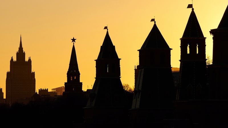 москва, город, закат, свет, красота, архитектура Почетный караул фото превью
