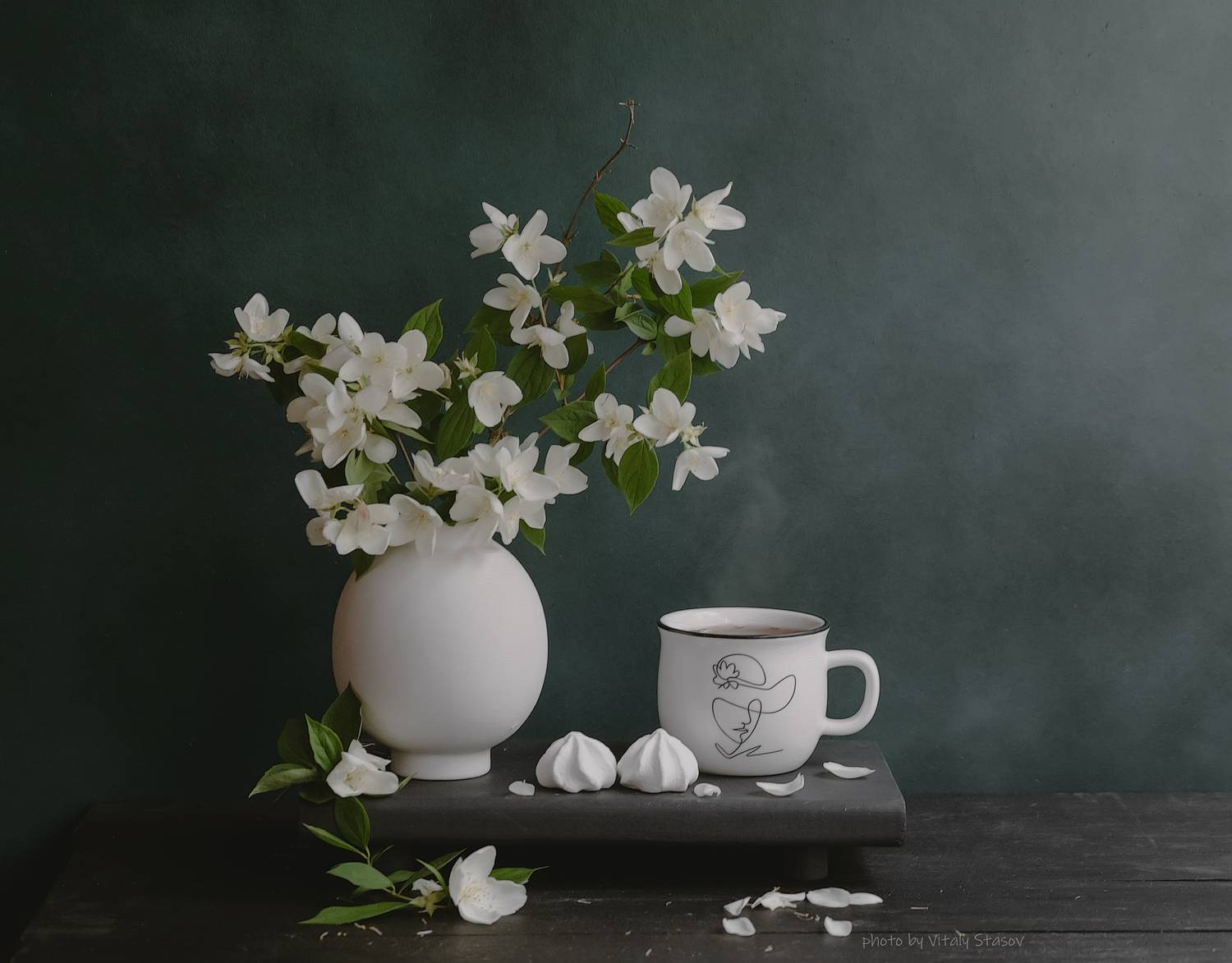 цветы, чай, кофе, натюрморт, напиток, аромат, вкусно, flowers, coffee, still life, drink, aroma, delicious, bouquet , flowers, tea, чубушник, Стасов Виталий