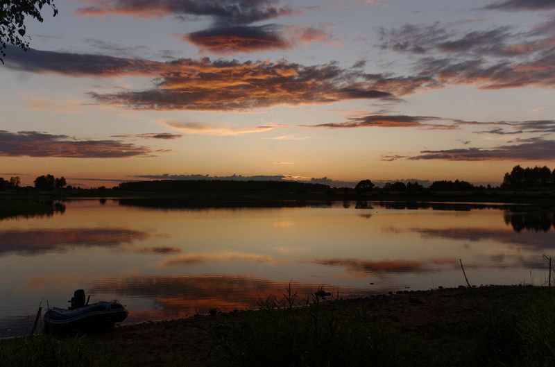 Вечер на водохранилище фото превью