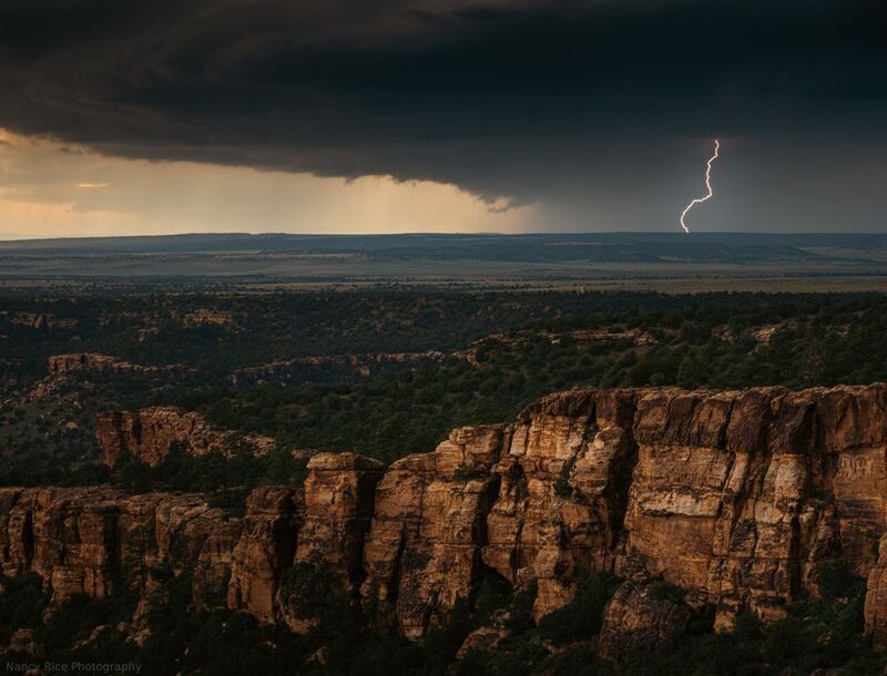 new mexico, usa, landscape, summer, nature, outdoors, clouds, cloud, sky, storm, thunderstorm, lightning, weather, canyon Bolt! фото превью