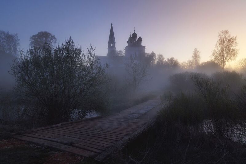 осенево, утро, туман Осенево фото превью