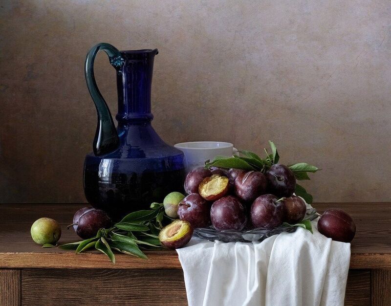 сливы, натюрморт Сливы фото превью