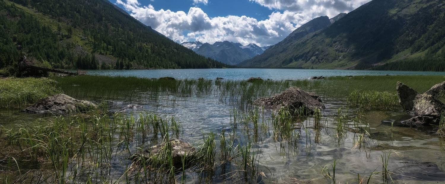 алтай, озеро, мультинское озеро, август, панорама, Марина Фомина