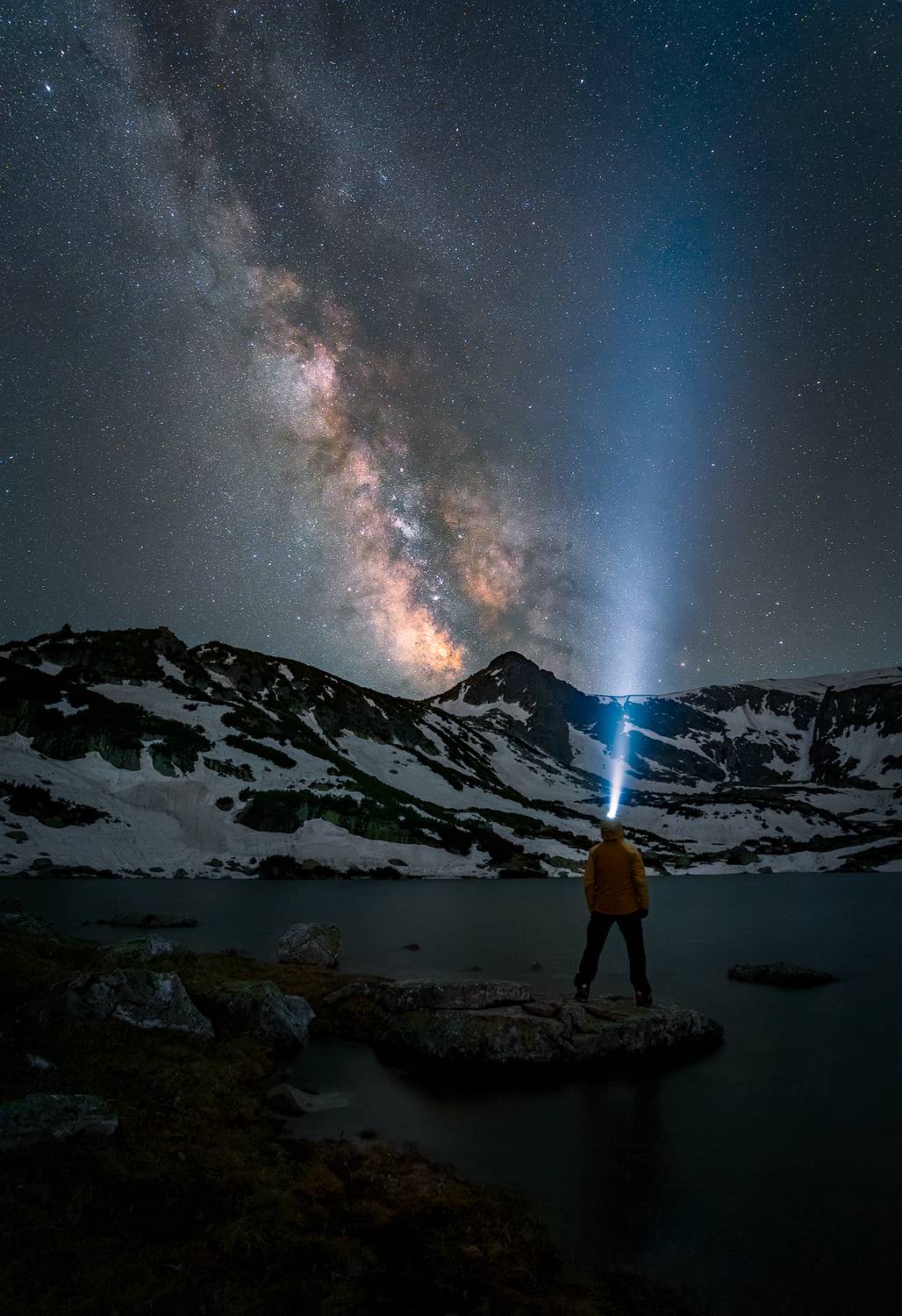 landscape nature scenery night nightphotography stars peak mountain trees milkyway longexposure, Александър Александров