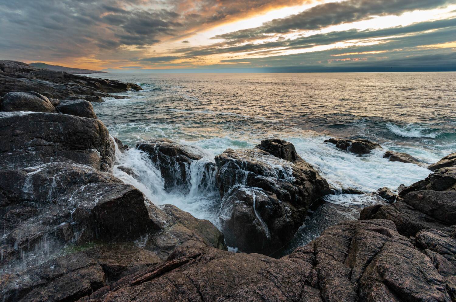 териберка, баренцево море, закат, полярный день, море, скалы, волны, пейзаж, sea, wave, sunset, landscape, natures, sky, clouds, небо, облака, Alexey S