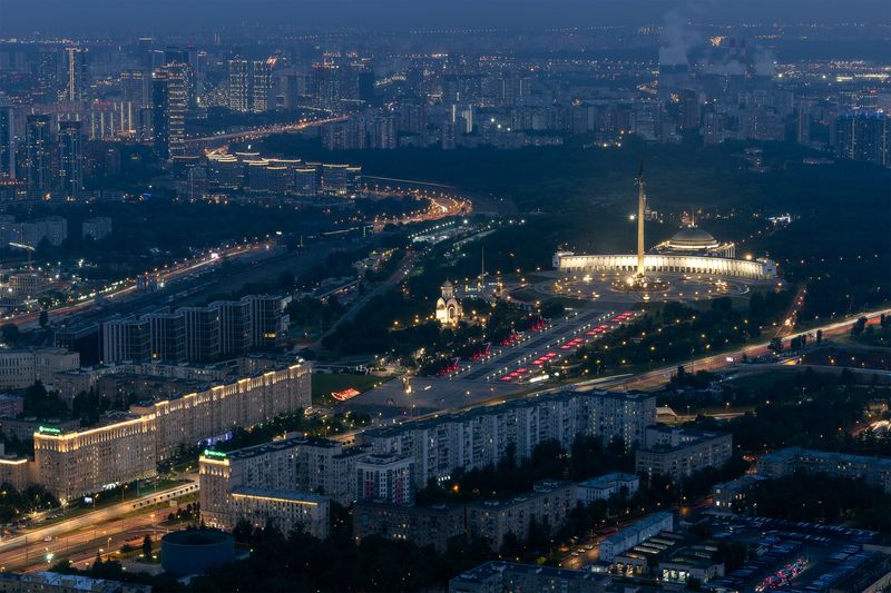 москва, вечер, москва-сити, moscow-city, город, небоскребы, высотки, огни, архитектура, ночь, сити, останкино, поклонная гора, лужники Вечерняя Москва фото превью