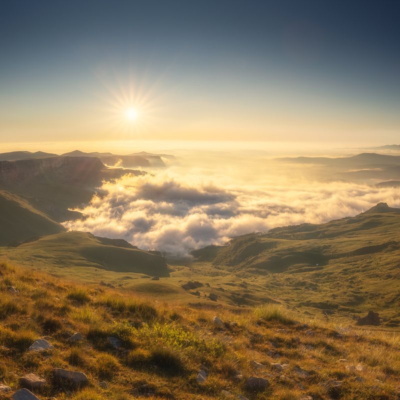 кавказ, горы, восход *** фото превью