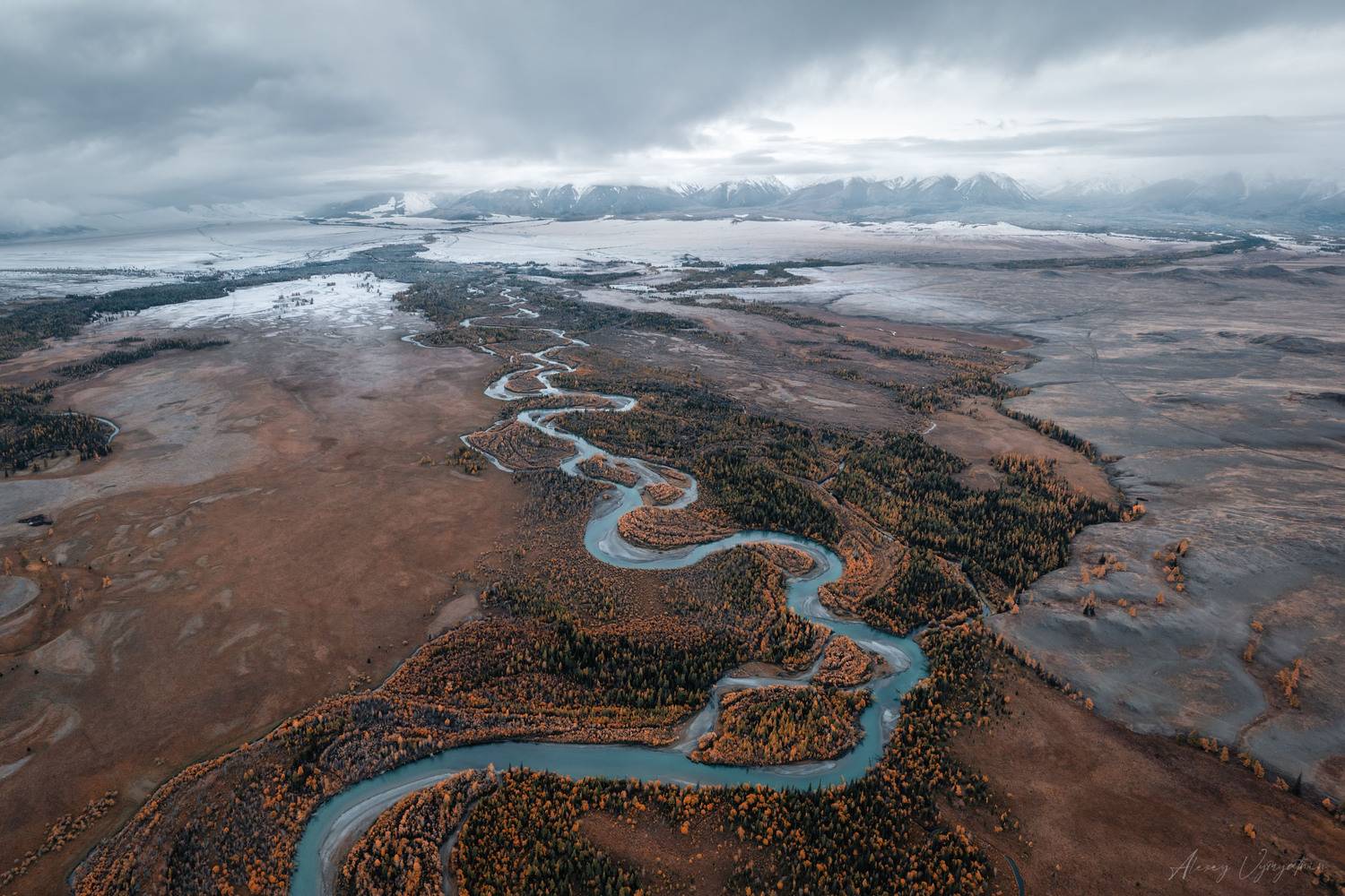 #altay #drone #river #topview, Алексей Вымятнин