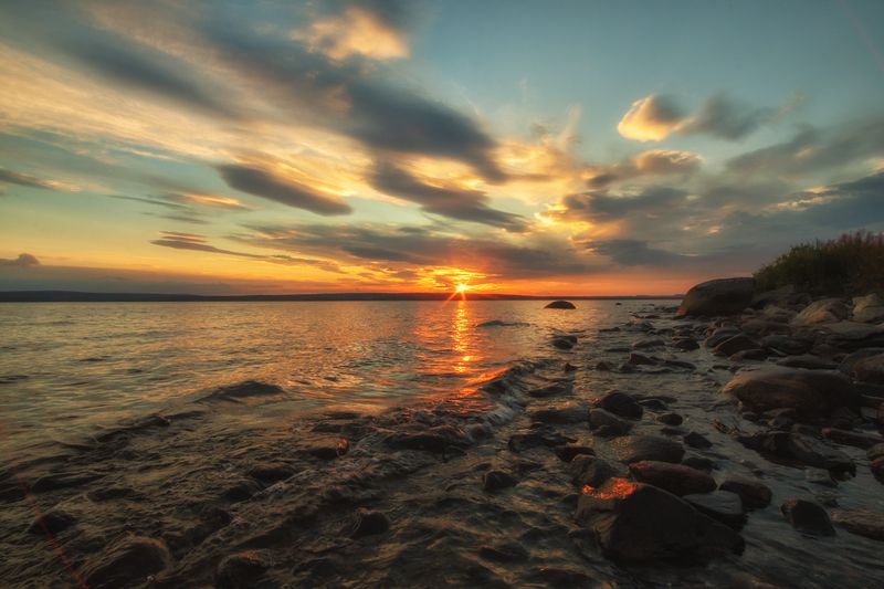 Закат на Имандре, август. фото превью