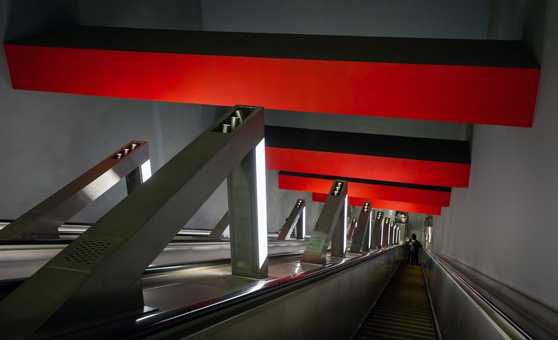 москва, метро, метрополитен, эскалатор, мнёвники, Московское метро фото превью