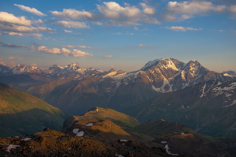 приэльбрусье, кабардино-балкария Вечер в горах фото превью