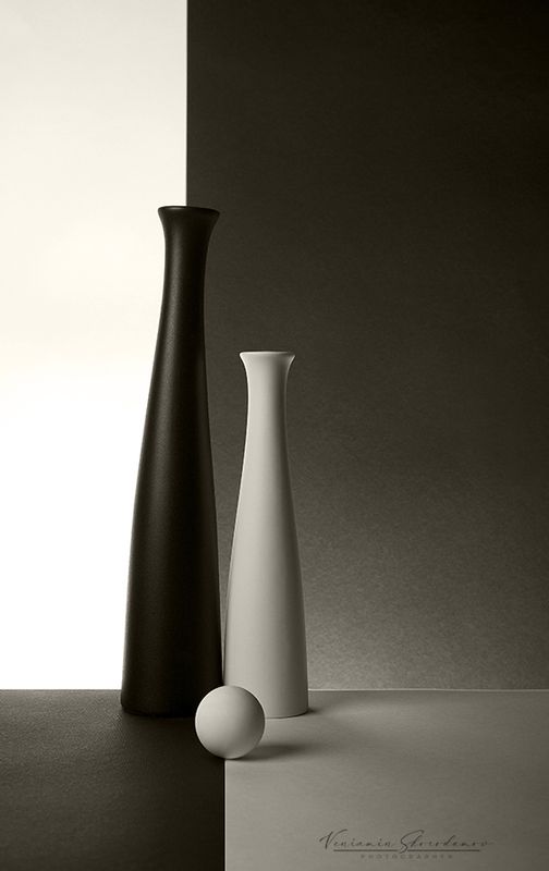 натюрморт, белое, чёрное, vensk Чёрное и Белое 3 фото превью