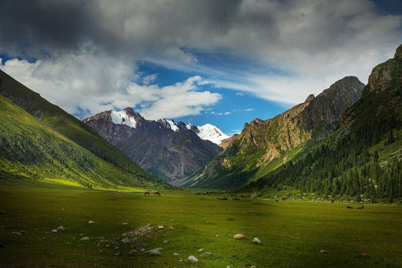 abashkin sergey, абашкин сергей, природа, forest, nature, пейзаж, тургень-аксу, горы, лошадь, кыргызстан, облака,  тяньшань, скалы, киргизия,  перевал Ущелье Тургень-Аксу фото превью