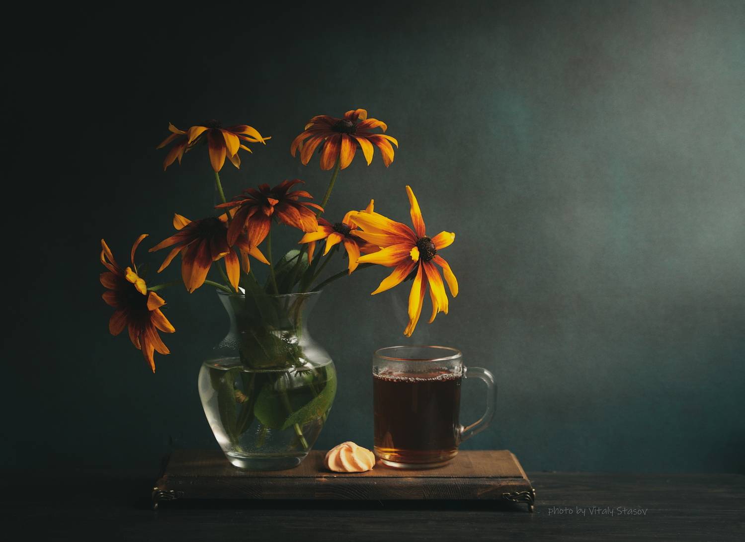 цветы, чай, натюрморт, напиток, аромат, вкусно, flowers, рудбекия, still life, drink, aroma, delicious, bouquet , flowers, Стасов Виталий